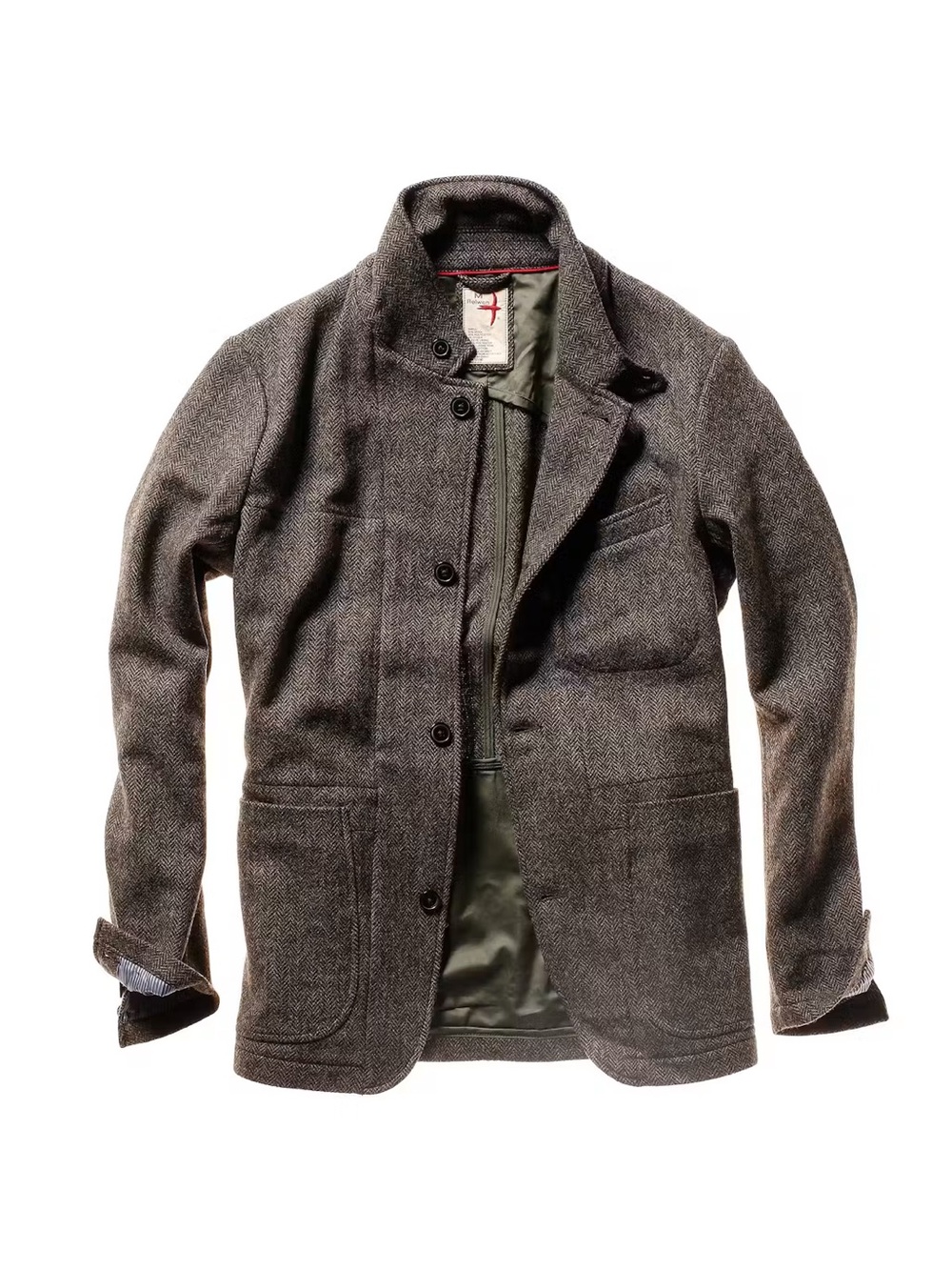 Relwen Heritage Trap Blazer in Hickory Herringbone